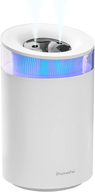 CLIPOP Air Humidifier for Baby with Night Light, 2.5L Cool Mist Humidifiers Essential oil Humidifiers for Bedroom, USB Plant Humidifier, Quiet Waterless Auto Shut-Off for Home, Car, Office, Yoga
