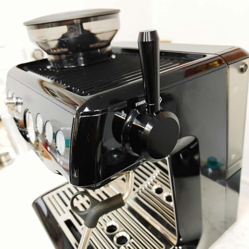 URPIZY Breville 870/875/876 - Palanca de vapor para cafeteras Breville (repuesto de salida de agua caliente, aleación de aluminio), color plateado y negro
