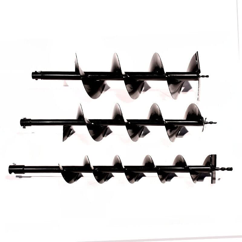 3 bits 4"6" 8" Earth Auger Drill Bit for Garden Auger Planter & Post Hole Digger