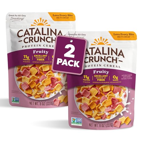 Image of Catalina Crunch Protein Cereal, Fruity, 8 oz Bag (Pack of 2)