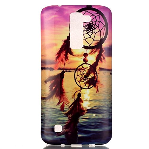 Urberry LG K7 Case, Cute Design Case, River Scenery Soft TPU Skin Cover for LG K7 with a Phone Bracket
