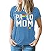 T-Shirt da Donna a Maniche Corte con Scollo Tondo LGBT Gay T-Shirt con Stampa di novità alla Moda(Blu,M)