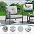 PamapicLife 7-Piece HDPE Patio Furniture Set, Outdoor Sectional Sofa Set,All Weather Outdoor Couch with Dust-Free Cushions, Durable Patio Conversation Sets for Balcony, Porch, Gray