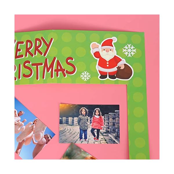 ABOOFAN Weihnachts-Fotorahmen, modisch, festlich, Papierrahmen, Weihnachtsfeier, Fotorequisite, Neujahr, Party… – Bild 5