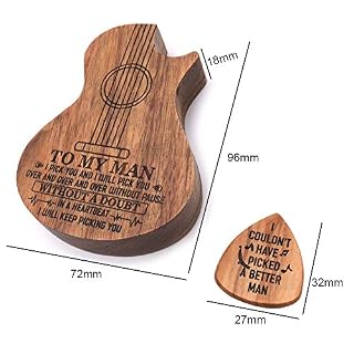 TreeLeaff Médiators en bois avec boîte en forme de guitare, médiator en forme de guitare, médiators avec médiators pour… - Les Beatles, Paul McCartney, John Lennon, RIngo Starr, George Harrison TreeLeaff Médiators en bois avec boîte en forme de guitare, médiator en forme de guitare, médiators avec médiators pour… – Image 7