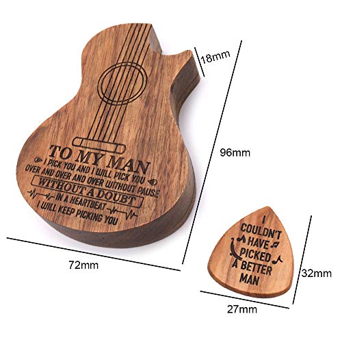 TreeLeaff Médiators en bois avec boîte en forme de guitare, médiator en forme de guitare, médiators avec médiators pour… - Les Beatles, Paul McCartney, John Lennon, RIngo Starr, George Harrison TreeLeaff Médiators en bois avec boîte en forme de guitare, médiator en forme de guitare, médiators avec médiators pour… – Image 8