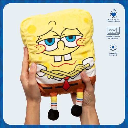 Image of Happy Helpers SpongeBob By Relatable, The Cozy Comfort That's Anything But Boring, Get Relief With This Plush Heating Pad For Period Cramps and Body Pain, Includes 1 Microwavable SpongeBob Heating Pad