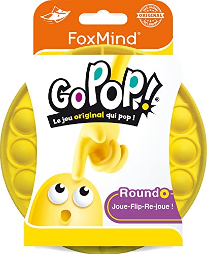 Asmodee Foxmind, Go Pop! Roundo (Púrpura/Amarillo/Turquesa), Juego de lógica, Edad: 5+, 2 Jugadores, Tiempo de Juego: 10 Min FOXGOP01NFR