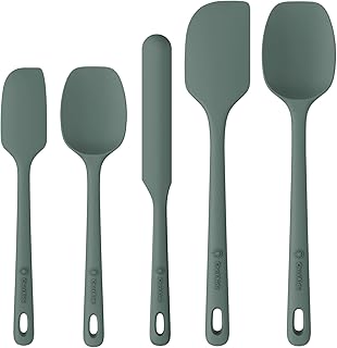 5 Pieces Silicone Spatula Set, Food Grade Rubber Spatula, Upgrade Strong...