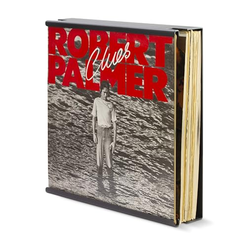 Dynavox Schallplatten-Wandhalterung LP20, Vinyl-Wandhalter aus Stahl, Aufbewahrungs-Rahmen für bis zu 20 12 LP's, schwarz