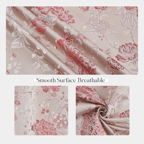 Image of FRESH FROM LOOM Curtains for Door 12 Feet Long | Big Window Curtain Premium Polyester Weaved Parda | Modern Parde for Living Room Bedroom | Home Office Jacquard Screens (Maroon, 12ft, 1pc)