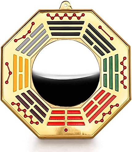 ラタンフレームのアーチ型ミラー｜通販のベルメゾンネット 凹面鏡、バグアミラー風水、天然ピーチウッド製、中国風水保護用バグアミラー(16cm)