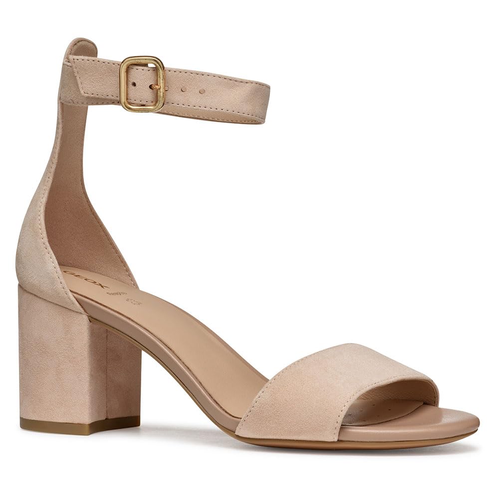 Geox Women's D VIRNILISA 65 S A Heeled Sandal, Nude, 6.5 UK