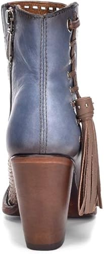 Miniatura 6 de Cuadra Botín para mujer en piel auténtica pitón con cremallera