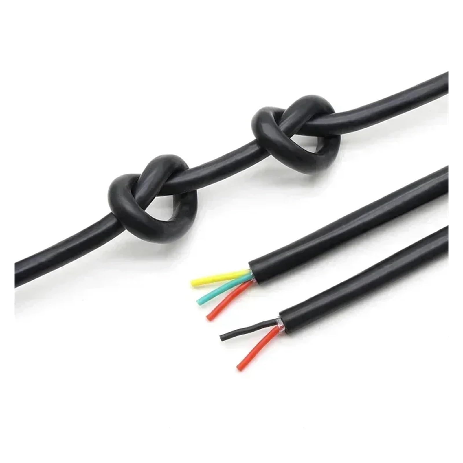1/3/5/10 m Wielordzeniowy drut ekranowany z gumy silikonowej 0,3-2,5 mm² 2 3 4 6 rdzeni Elastyczny elektryczny kabel miedziany wysokotemperaturowy(Square 1.0mm,10 Meters,3 Cores)