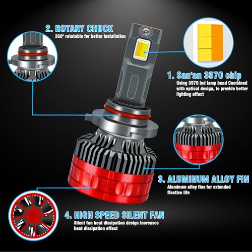 Image of Super Bright 80W Conversion Kit for Car & Motorbike, Waterproof Steel & Aluminium Design, High Performance, Energy Efficient(H4)