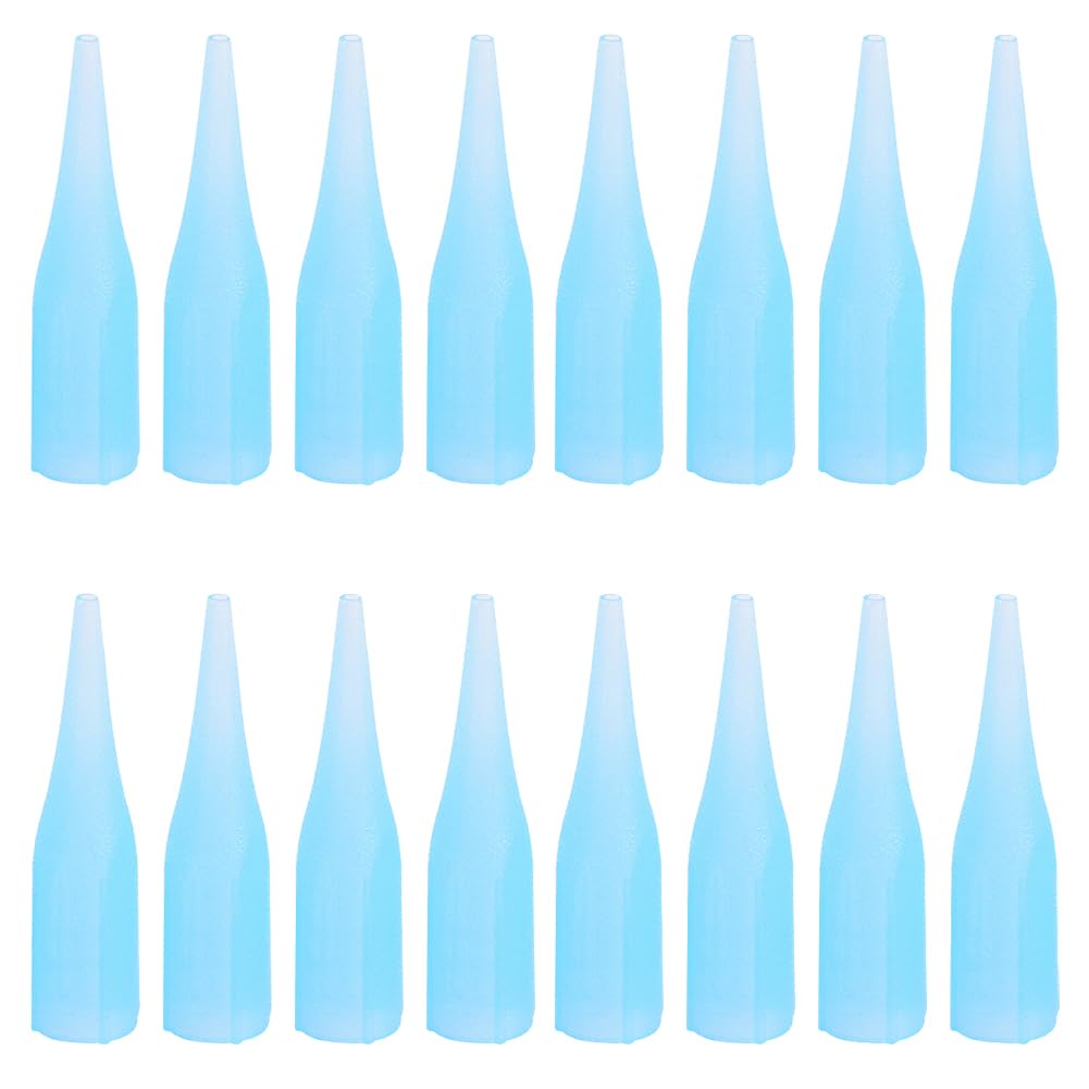 100 Pieces Tattoo Tip Tattoo Needle Tube Plastic Tattoo Needle Nozzle Tattoo Needle Cap Tattoo Needle Tip Tattoo Nozzle Tips for 3R Tattoo Needle, Blue