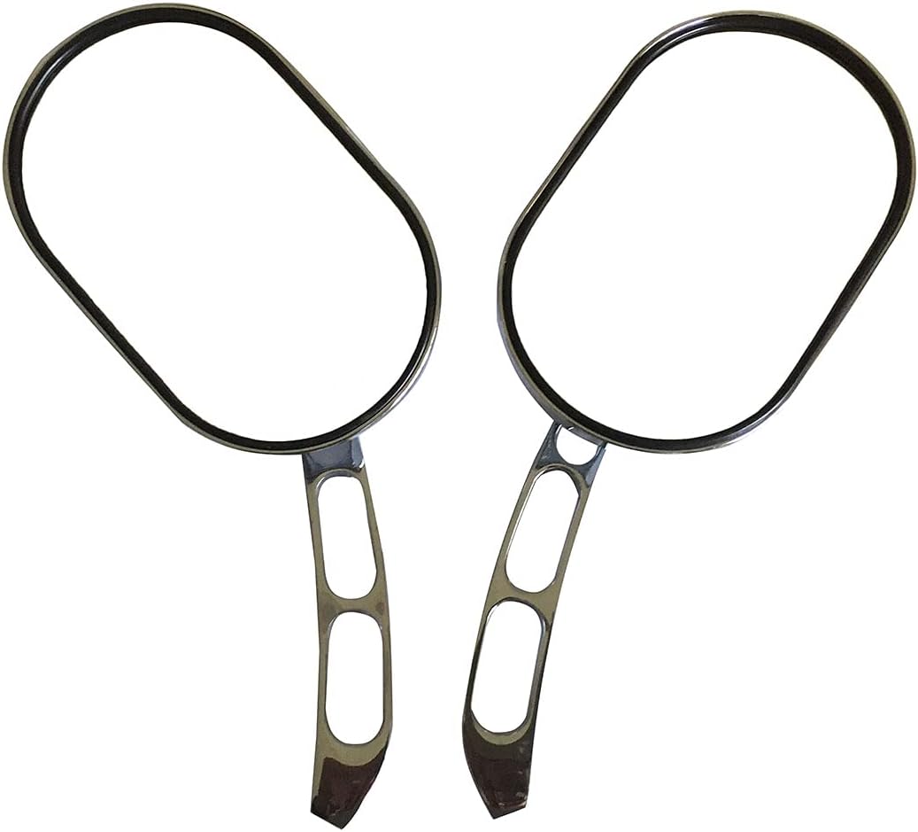 1Pair Chrome Magnum Oval Head Teardrop Stem Motorcycle Mirrors Compatible for 2006 Kawasaki Vulcan 1500 VN1500T Classic