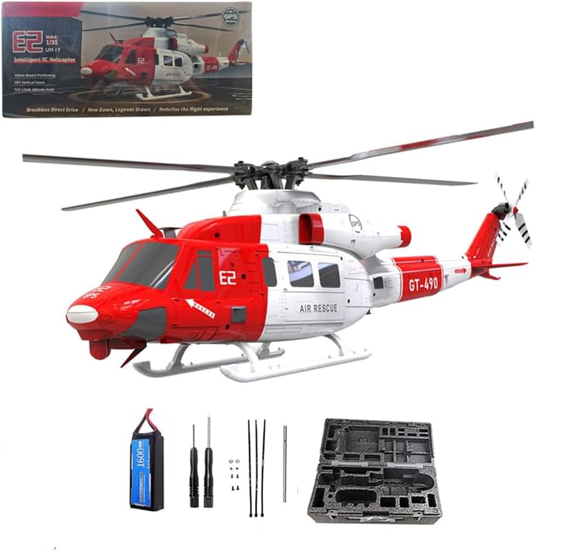 Goosky E2 UH-1Y Air Rescue &ndash; GPS Stabilized 1/35 Scale Electric RC Helicopter with 6-Axis Gyro...