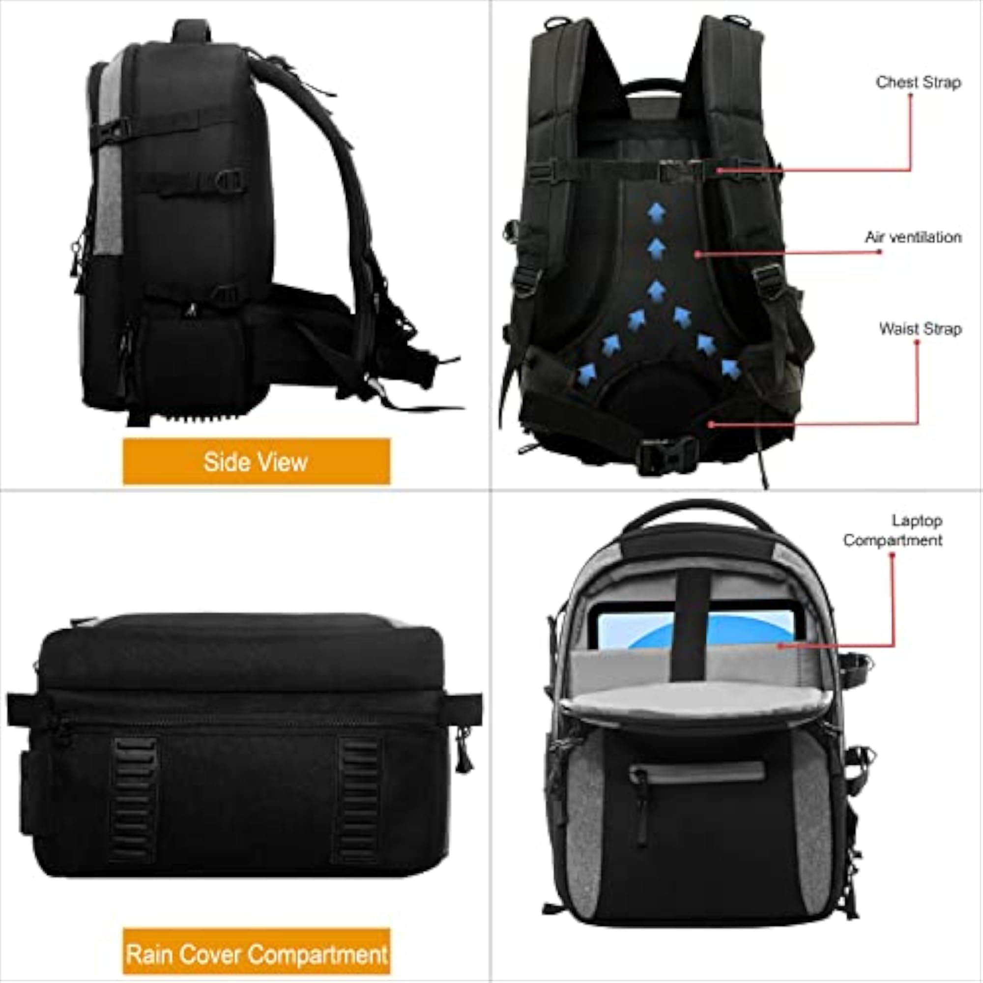 A91 Backpack Camera Bag with Laptop Compartment
