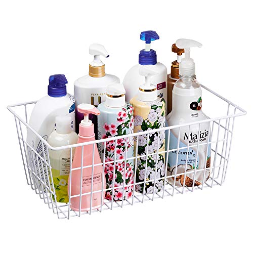 Sanno Freezer Baskets Wire Storage Baskets Closet Baskets Bin Farmhouse Organizer Storage Bins Organization Storage For Home, Office, Bathroom, Pantry -Set Of 2, 15.7" #TOP5