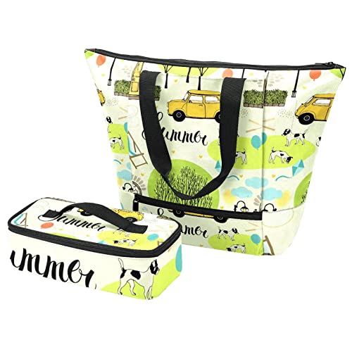 Sac fourre-tout galaxie avec boîte à déjeuner isolante multicolore pour repas nomade