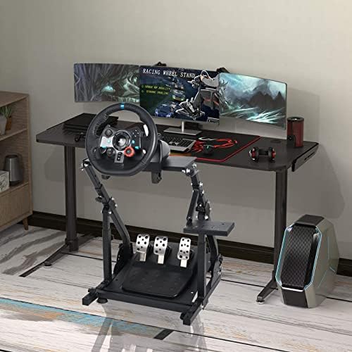 Vista 2 de Hottoby G920G29 Racing Wheel Stand fit for Logitech G27G25G923 Gaming Wheel Stand fit for ThrustmasterPCPS4 Racing Simulator Frame Compatible,Wheel