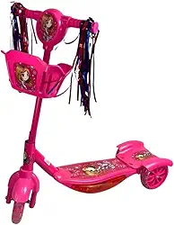 Patinete Infantil com 3 Rodas, Dobrável, Luzes LED e Som, Patinetes Infantis, Patinetes de Manobra - Rosa