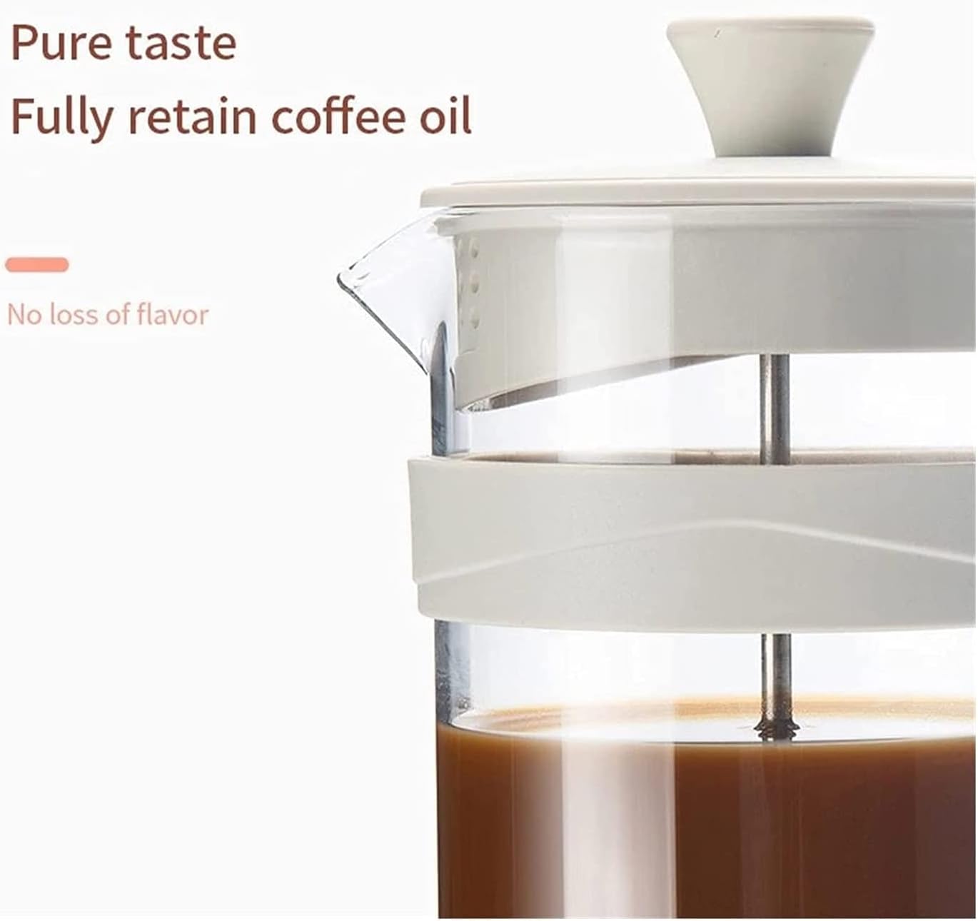 Portable Manual French Presses Pot, Coffee Maker Hand Filter Pot Glass Tea Maker, Coffee Machine Percolator Coffee Drinkware, 20240309