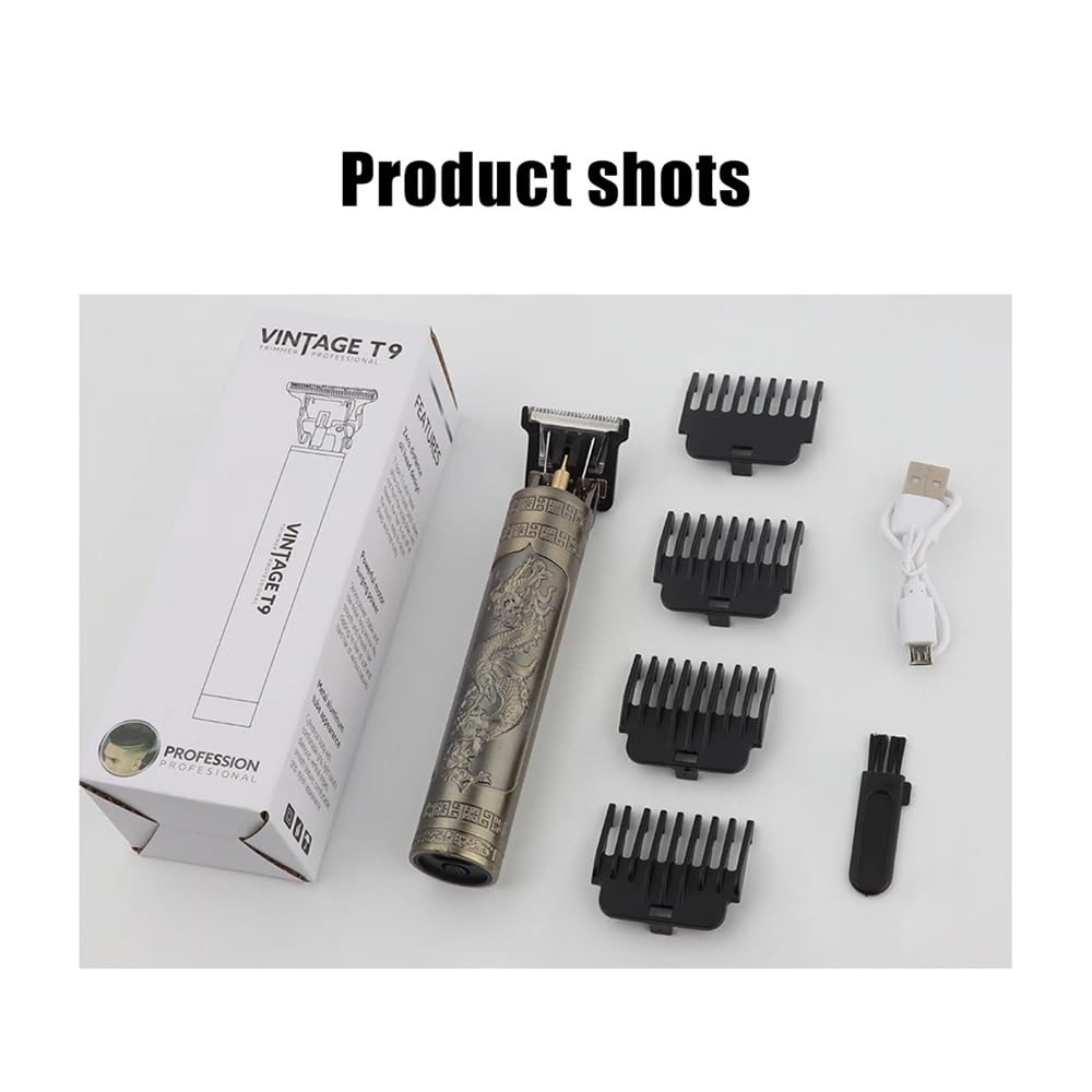 Razors Sale Vintage T9 Elektrische schnurlose Haarschneidemaschine, professioneller Haarschneidemaschine für Männer, Haarschneidemaschine, Rasierer, Bartfeuerzeug (Kunststoff Dragon2)