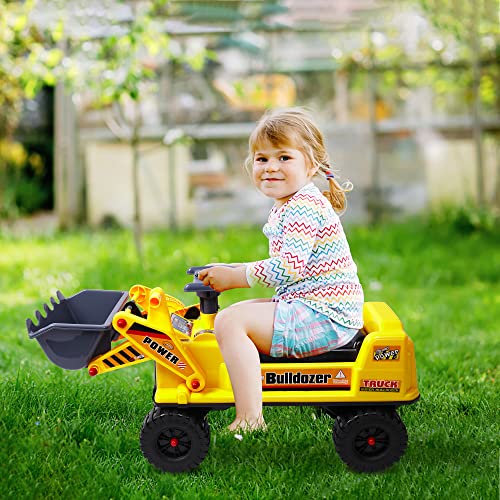 COLOR TREE Ride-On Bulldozer Truck Toy Tractor Construction Vehicle for Kids Boys