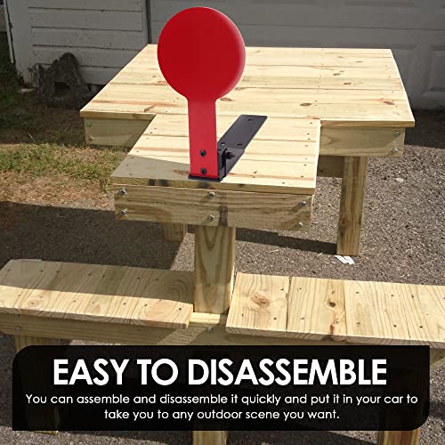 Steel Target, Steel Shooting Target, Popper And Interactive Auto Reset, Free Standing Target, 1/8" Thickness, Perfect For Slingshots #TOP7