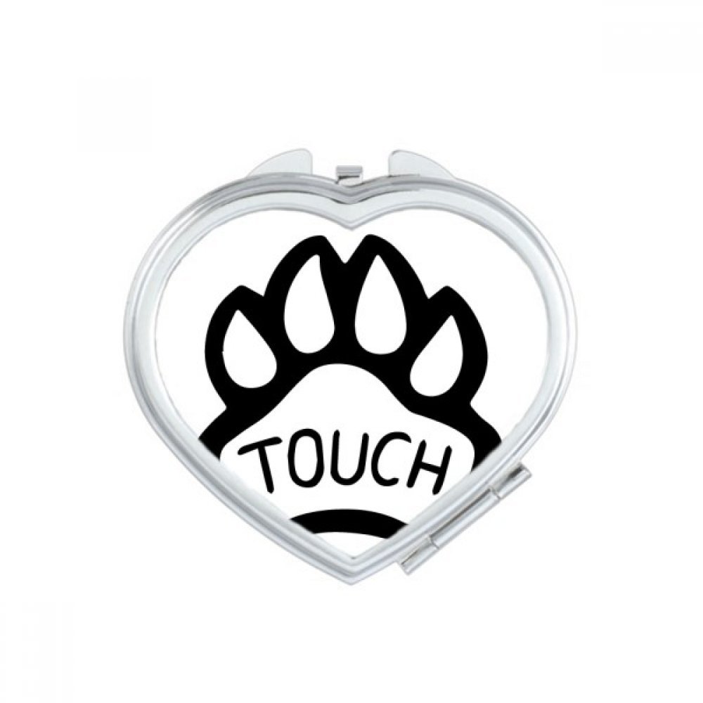 Miroir de poche mignon chat de forme cœur accessoire beauté nomade pour retouches
