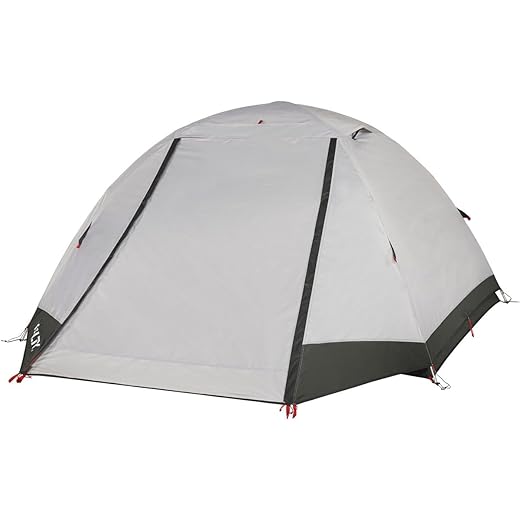Kelty Gunnison 3 Person Backpacking and Camping Tent with Footprint, Grey
