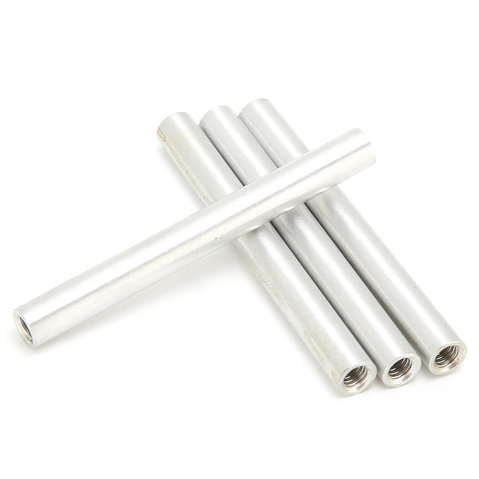 Ubersweet® Aluminum Alloy Column, 10Pcs Spacer Fasteners Standard Size Precise Connection Easy Replace M4x0.7mm Round Standoffs for Bearing Shaft for Supporting Workpiece(Length 54mm) |||-image-3