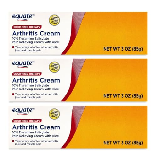 Equate Arthritis Cream 10% Trolamine Salicylate with Aloe 3 oz (3 Pack)