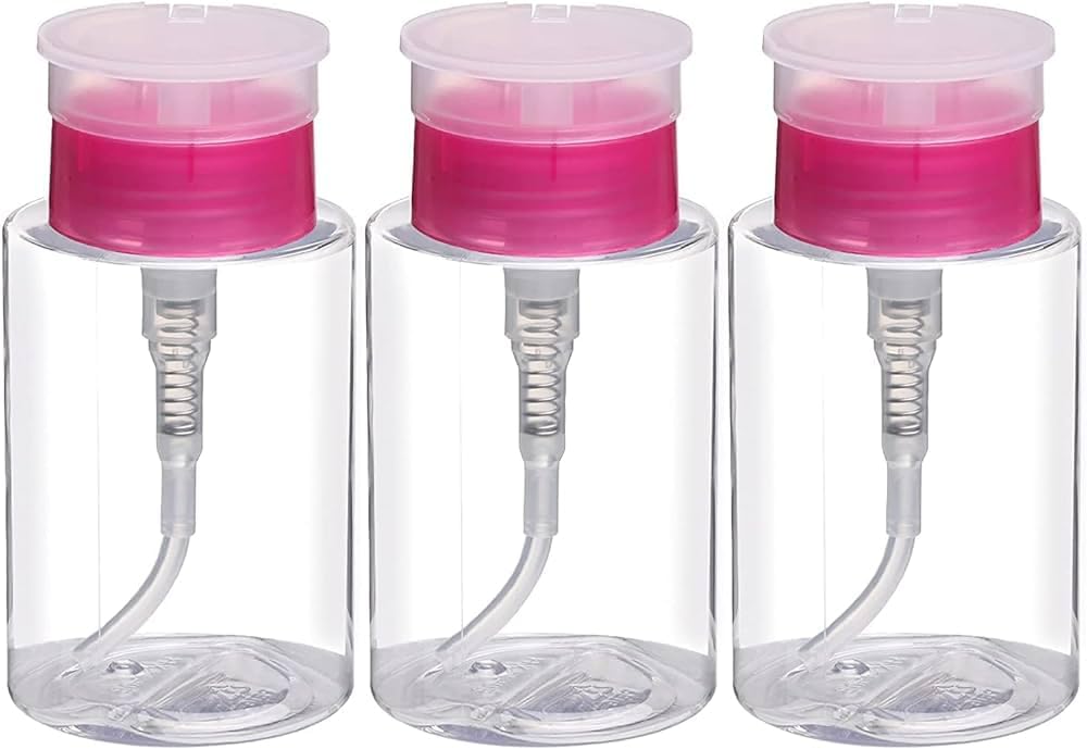 Nail Polish Remover Pump Push Down Empty Lockable Acetone Pump Dispenser Bottle for Nail Polish and Makeup Remover (3)-image-27
