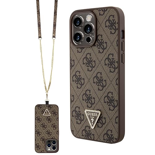 Cover A Libro Guess Per IPhone 15/14/13 – Pelle Sintetica Con Stampa Vintage Oro E Logo, Taschino Portacarte
