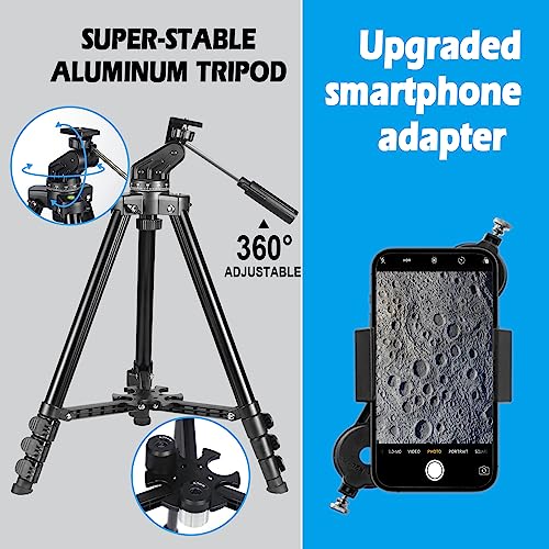 image for Celticbird Telescope for Adults High Powered, 80mm Aperture 600mm Tele