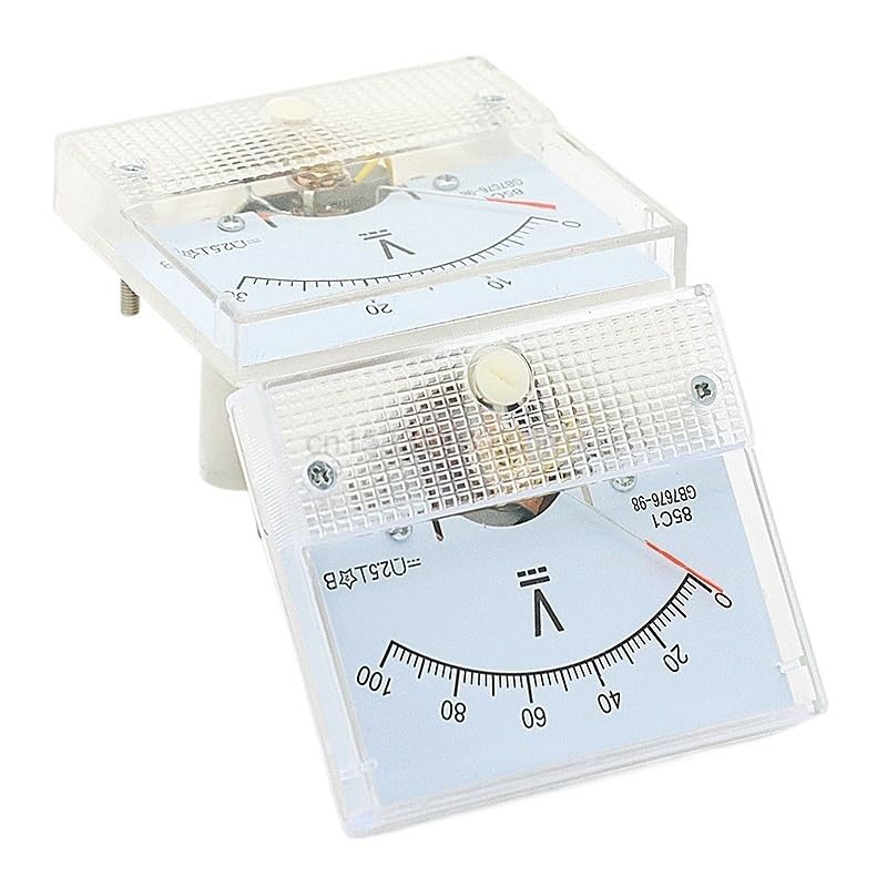 1Pcs 85C1-V DC Analog Panel Voltmeter Ammeter Amp Volt Meter Gauge 85C1 1V 2V 3V 5V 10V 15V 20V 30V 50V 75V 100V 300V 400V 500V(200V)