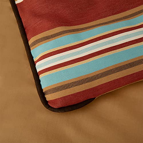 Image of H HIEND ACCENTS Paseo Road Calhoun 5 Piece Queen Striped Comforter Set