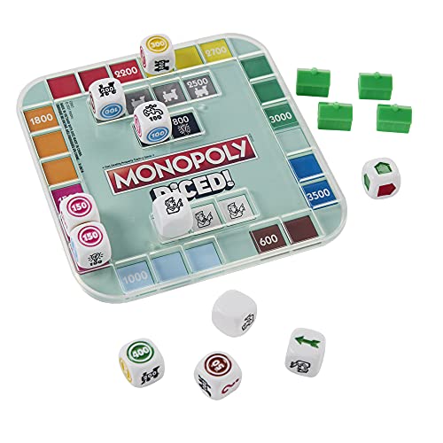 Monopoly Diced Game, Easy To Learn Game, Quick Game, Portable Travel Board Game, Fast Game For Kids Ages 8 And Up #TOP3