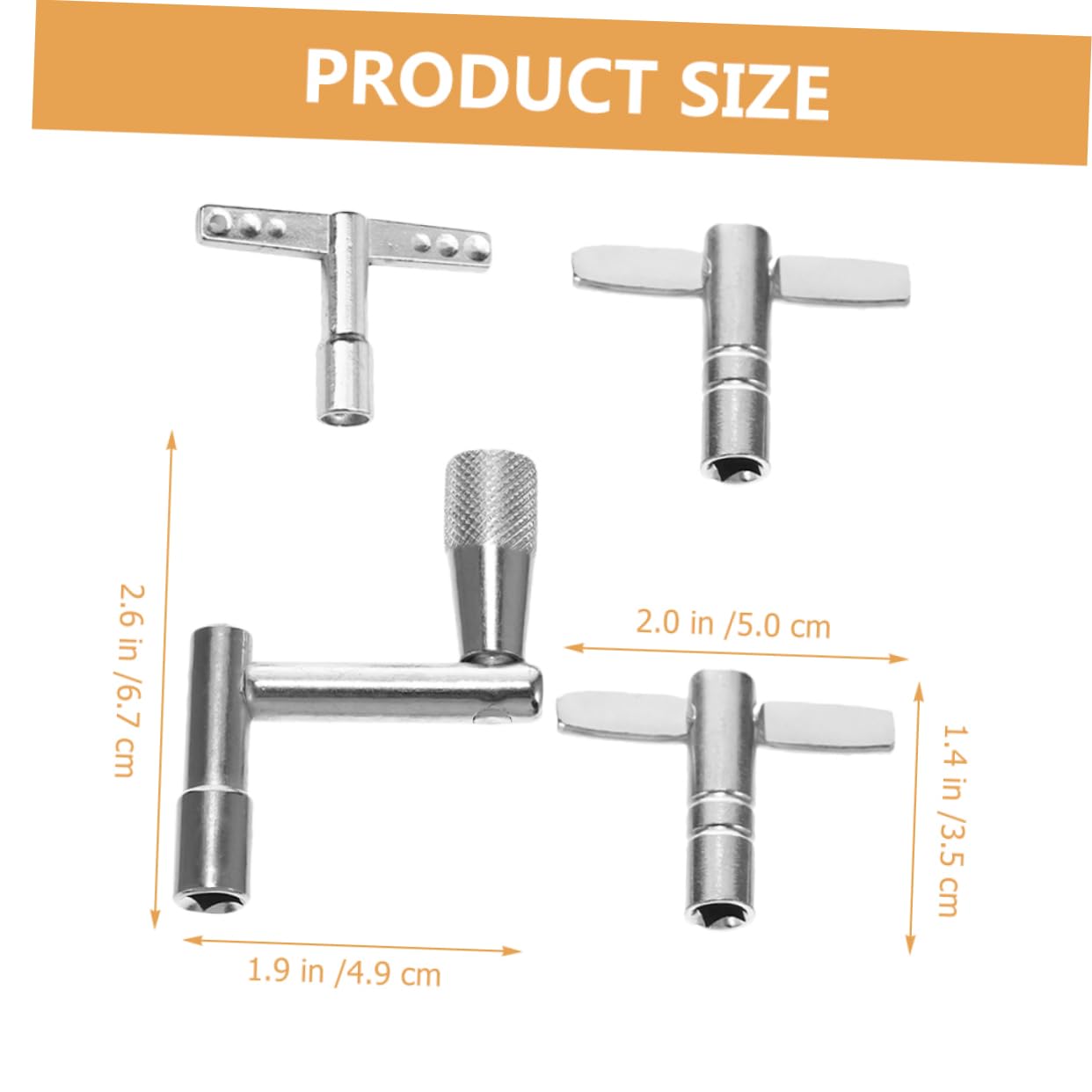 Levemolo Drum Tuner Chain 4pcs Metal Drum Tuning Keys for Quick Drum Tuning Accessory