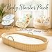 ZEAL'N LIFE Seagrass Baby Changing Basket, Diaper Basket, Baby Towel & Baby Changing Pad and Waterpoof Cover, Premium Handmade Seagrass, Moses Baskets for Newborn (Light Brown)