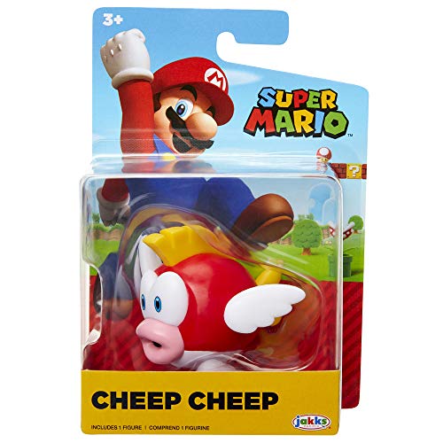 Super Mario Action Figure 2.5 Inch Cheep Cheep Collectible Toy (401114) #TOP6
