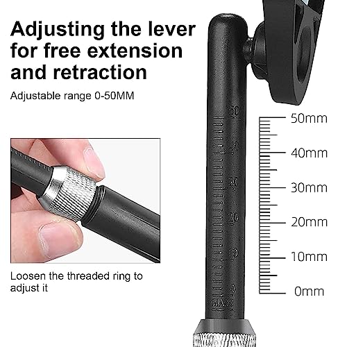 Real Glass Bicycle Mirror - Stretchy, Shockproof, HD, 360° Swivelling, Foldable for E-Bike & MTB Road Bikes - 20-23 mm - Image 4