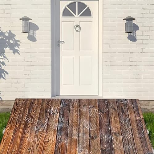 Threshold Ramp, Wooden Threshold Ramps For Doorways，4 7 8 10Inch Rise, Non-Slip Durable Entry Ramp For Home/Garden Step/Sheds Doors, Wheelchairs Walkers Transition Ramp, One Color, 60 * 70*