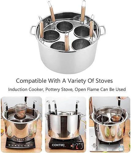 Ensemble d'inserts pour cuiseur à pâtes avec passoire intégrée pour cuisson rapide - 6