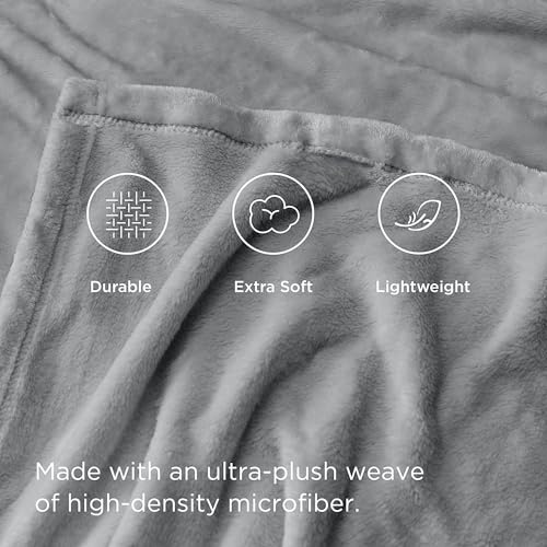 Image of VAS COLLECTIONS Premium Plush Summer Single Bed Dohar /AC Blanket | 200 GSM Reversible Lightweight Cozy Soft for Bed, Sofa, Couch, Travel & Camping| 225x150 cm - Grey 503