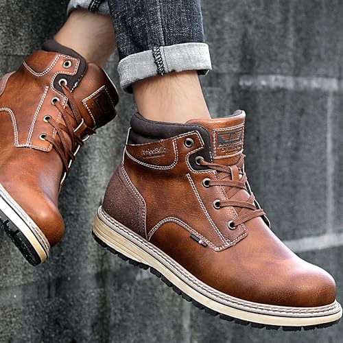 Image of ARRIGO BELLO Mens Winter Boots Snow Shoes Casual Booties US Size 8-12 | Warm Fur Lined,Mesh Lined,Non-slip,Breathable,Durable,Outdoor,Ankle Boot,Comfortable,Removable Insole